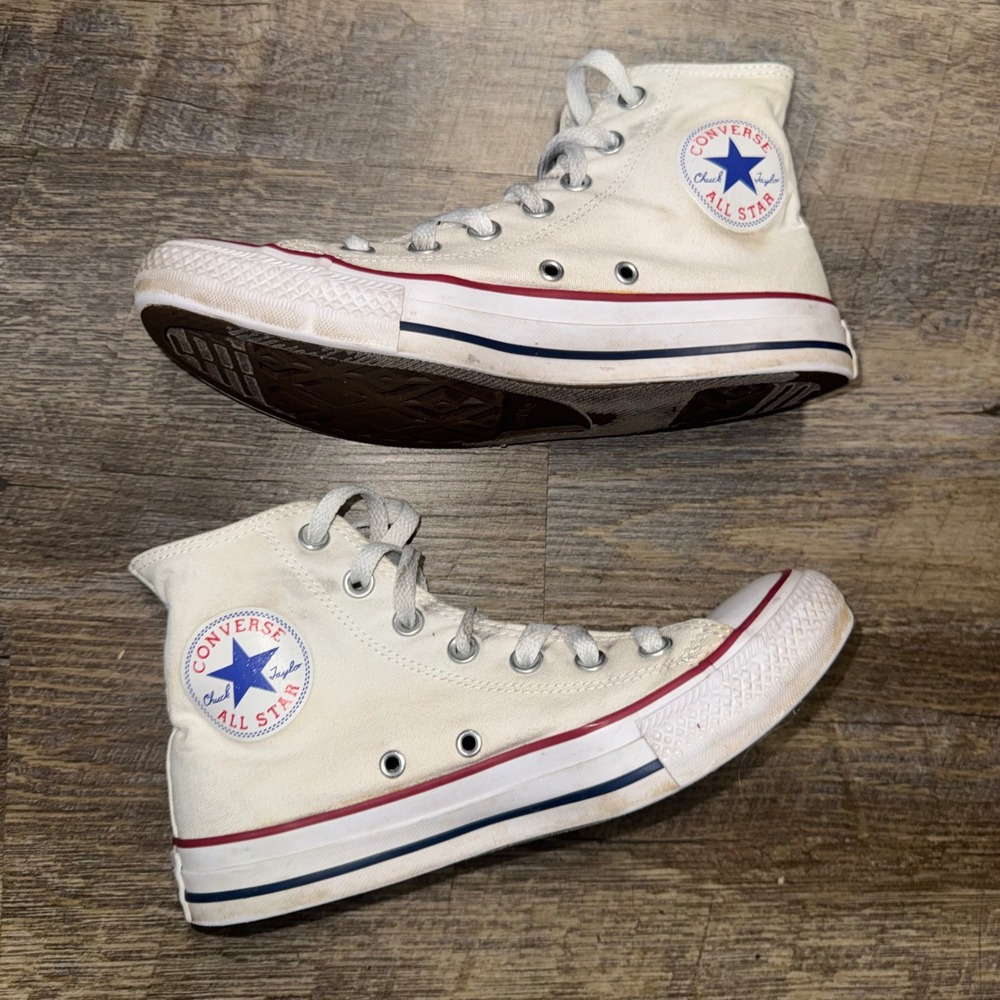 Converse Chuck Taylor All Star High Top M7650 White Canvas Sneakers Womens 7 - Picture 8 of 9